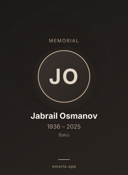 Memorial portrait of Jabrail Osmanov