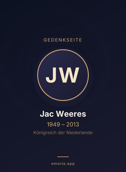 Gedenkportrait von Jac Weeres