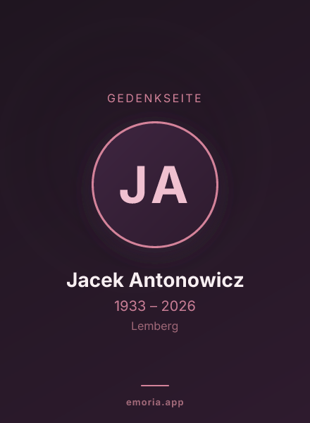 Gedenkportrait von Jacek Antonowicz