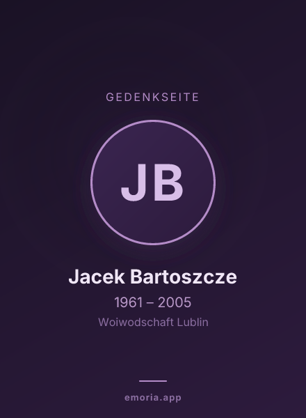 Gedenkportrait von Jacek Bartoszcze