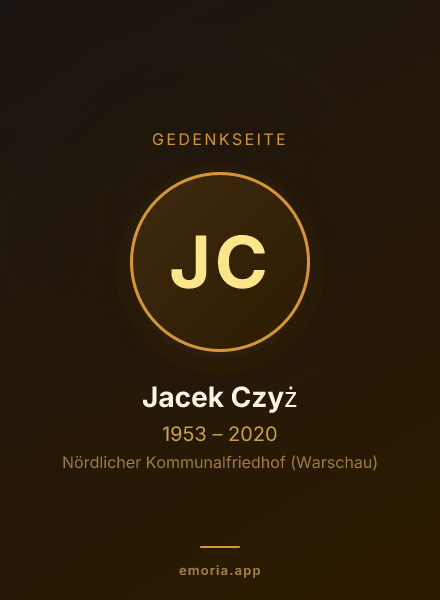 Gedenkportrait von Jacek Czyż