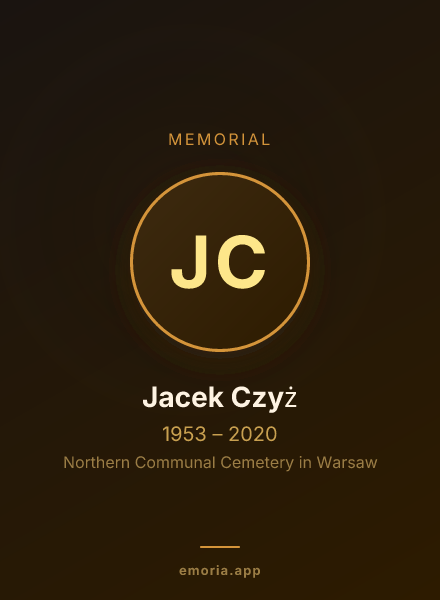 Memorial portrait of Jacek Czyż