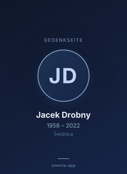 Gedenkportrait von Jacek Drobny