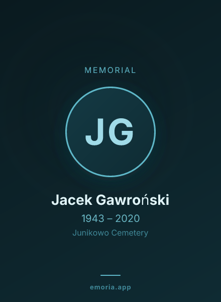 Memorial portrait of Jacek Gawroński