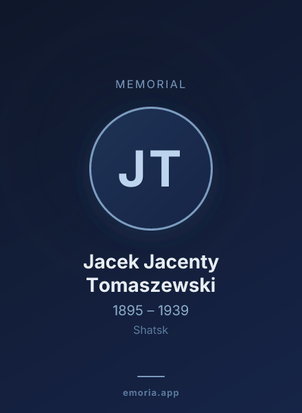 Memorial portrait of Jacek Jacenty Tomaszewski