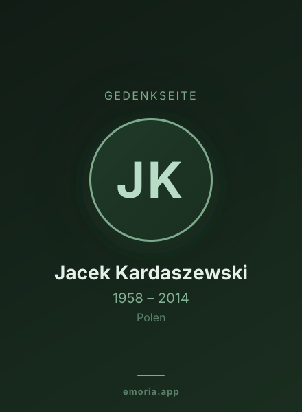 Gedenkportrait von Jacek Kardaszewski