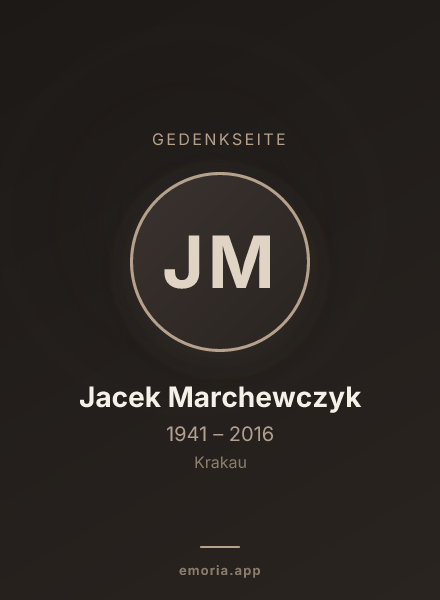 Gedenkportrait von Jacek Marchewczyk
