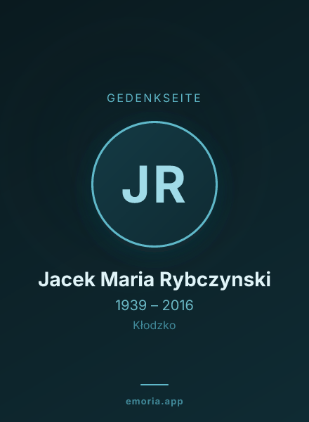 Gedenkportrait von Jacek Maria Rybczynski