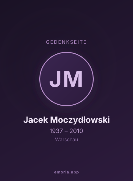 Gedenkportrait von Jacek Moczydłowski