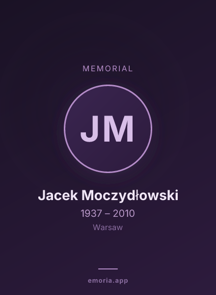 Memorial portrait of Jacek Moczydłowski