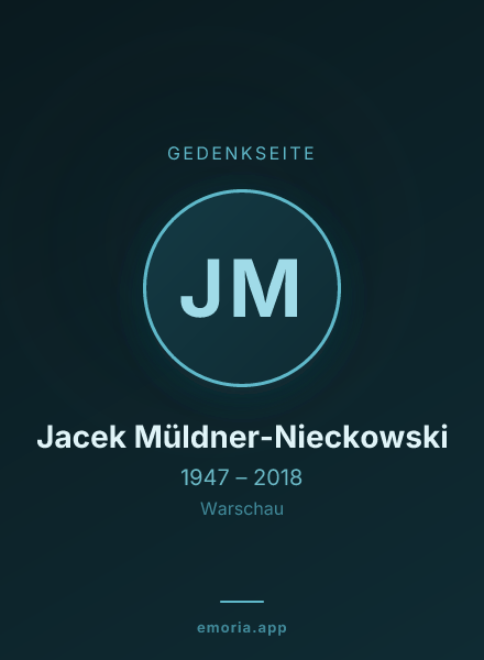 Gedenkportrait von Jacek Müldner-Nieckowski