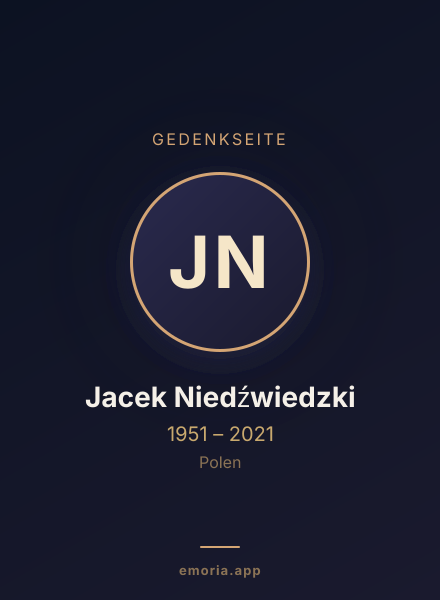 Gedenkportrait von Jacek Niedźwiedzki