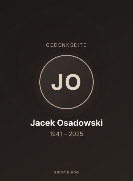 Gedenkportrait von Jacek Osadowski