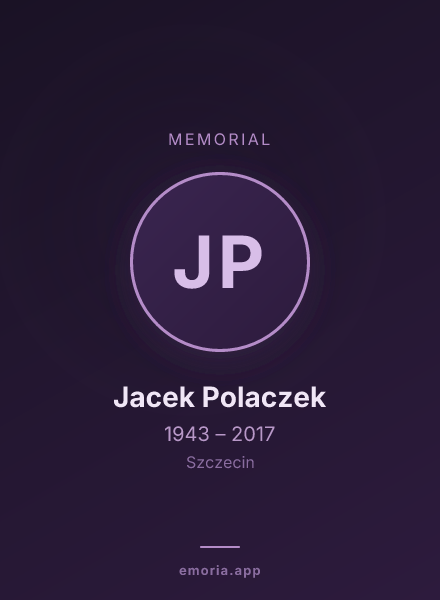Memorial portrait of Jacek Polaczek