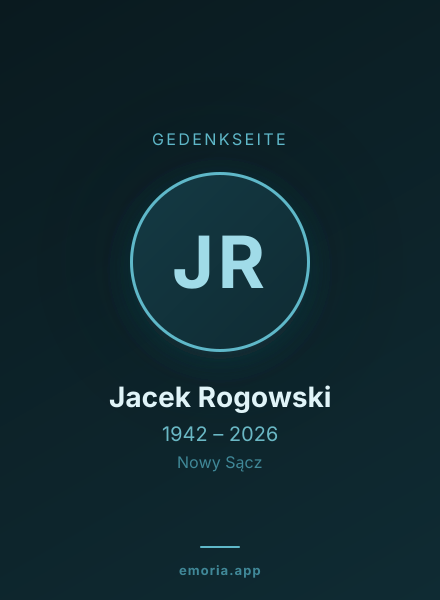 Gedenkportrait von Jacek Rogowski