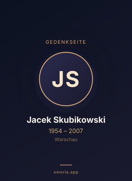 Gedenkportrait von Jacek Skubikowski