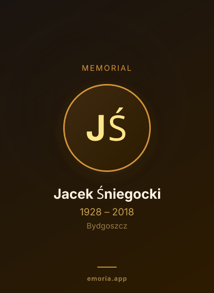 Memorial portrait of Jacek Śniegocki