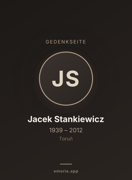 Gedenkportrait von Jacek Stankiewicz