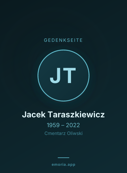 Gedenkportrait von Jacek Taraszkiewicz