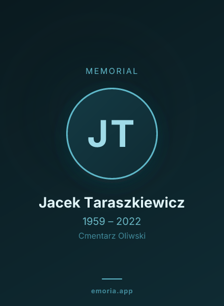 Memorial portrait of Jacek Taraszkiewicz