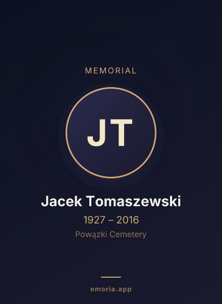 Memorial portrait of Jacek Tomaszewski