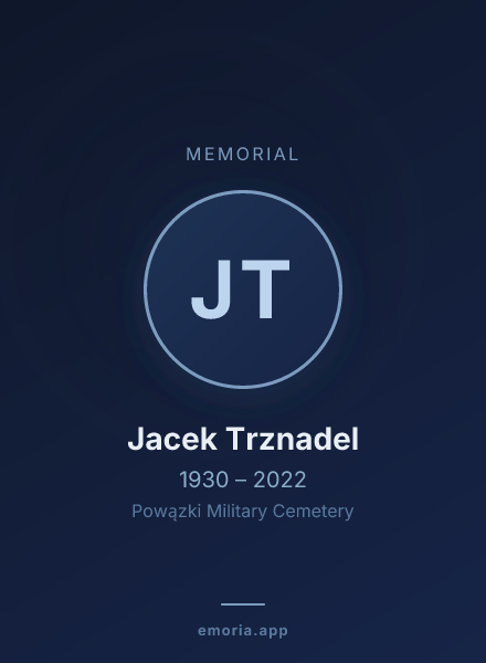 Memorial portrait of Jacek Trznadel