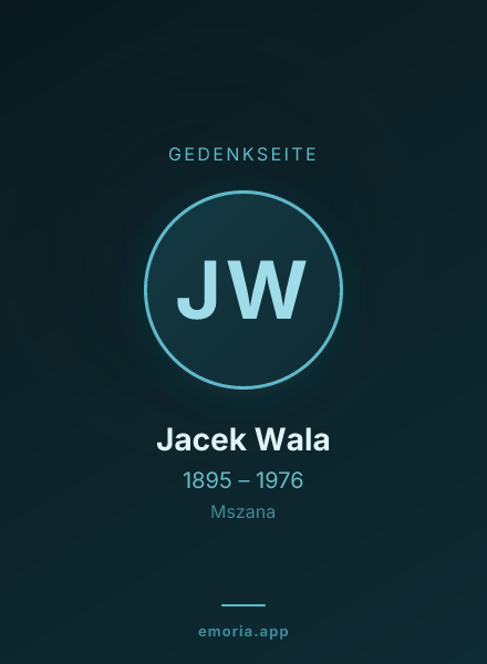 Gedenkportrait von Jacek Wala