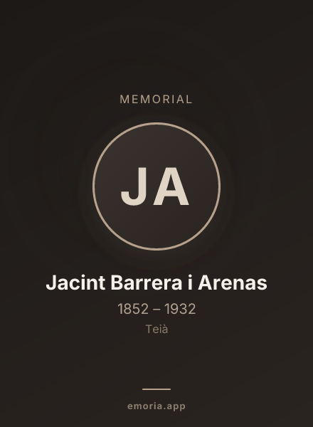 Memorial portrait of Jacint Barrera i Arenas
