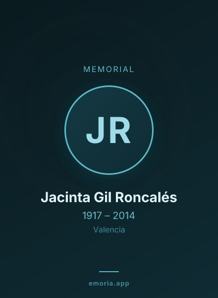 Memorial portrait of Jacinta Gil Roncalés