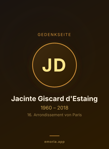 Gedenkportrait von Jacinte Giscard d'Estaing