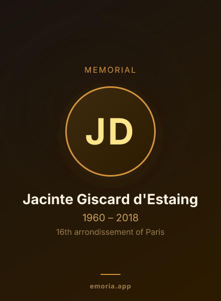 Memorial portrait of Jacinte Giscard d'Estaing