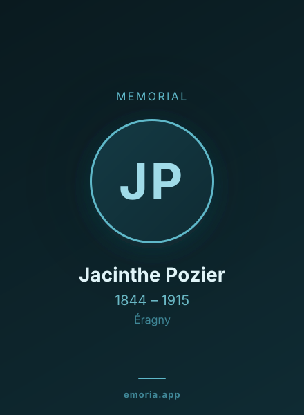 Memorial portrait of Jacinthe Pozier