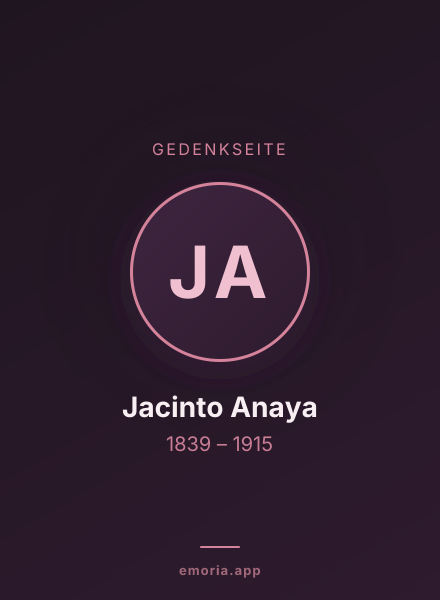 Gedenkportrait von Jacinto Anaya