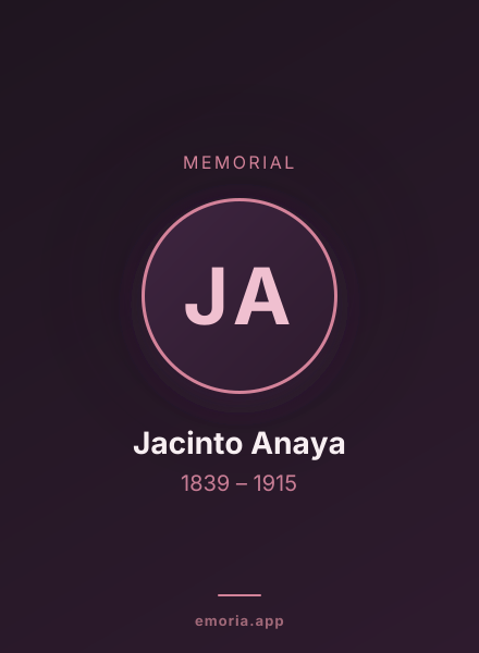 Memorial portrait of Jacinto Anaya