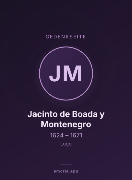 Gedenkportrait von Jacinto de Boada y Montenegro