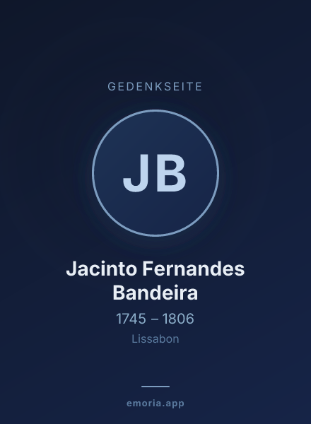 Gedenkportrait von Jacinto Fernandes Bandeira