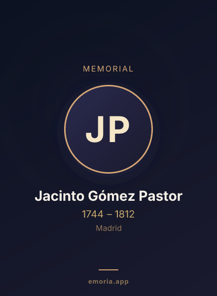 Memorial portrait of Jacinto Gómez Pastor