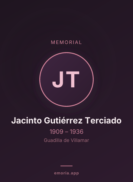 Memorial portrait of Jacinto Gutiérrez Terciado