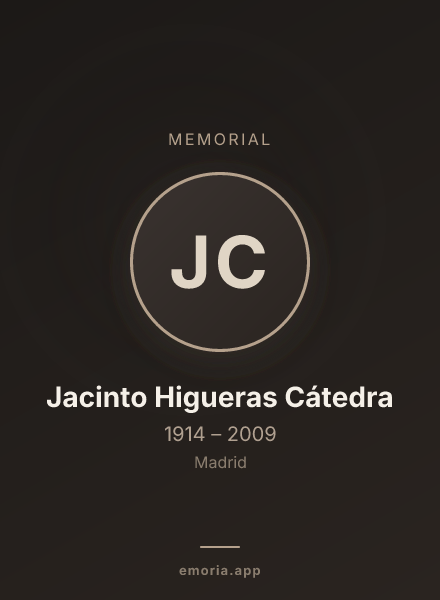 Memorial portrait of Jacinto Higueras Cátedra