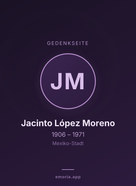Gedenkportrait von Jacinto López Moreno