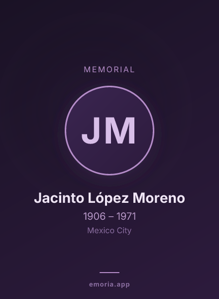 Memorial portrait of Jacinto López Moreno