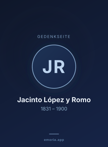 Gedenkportrait von Jacinto López y Romo