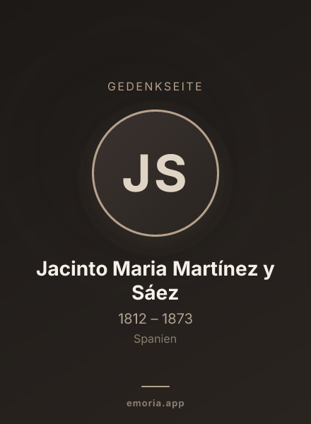 Gedenkportrait von Jacinto Maria Martínez y Sáez