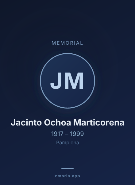 Memorial portrait of Jacinto Ochoa Marticorena