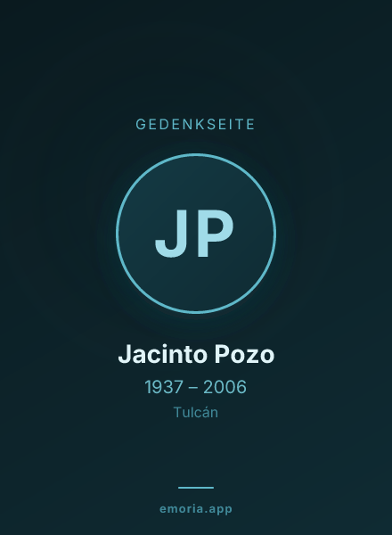 Gedenkportrait von Jacinto Pozo