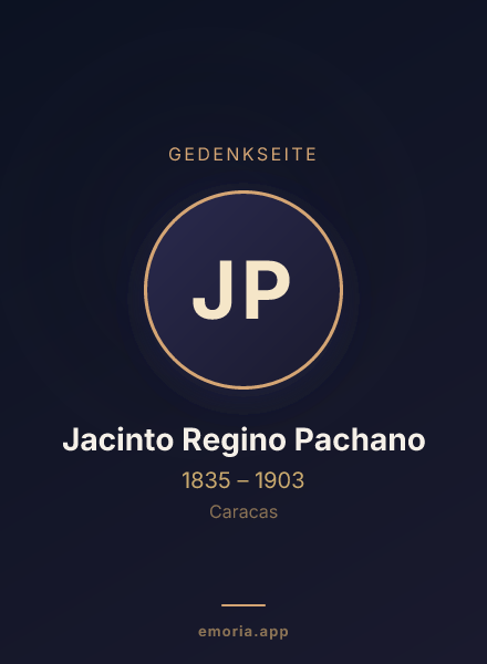 Gedenkportrait von Jacinto Regino Pachano