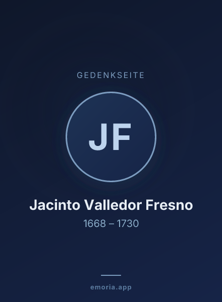 Gedenkportrait von Jacinto Valledor Fresno