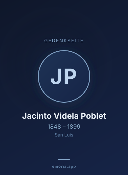 Gedenkportrait von Jacinto Videla Poblet
