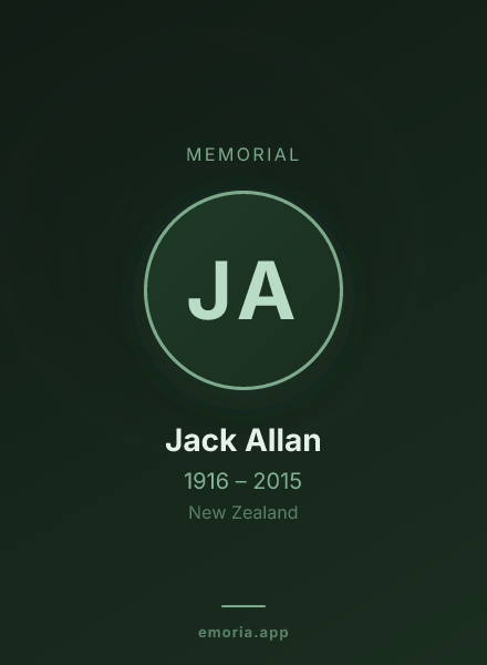 Memorial portrait of Jack Allan