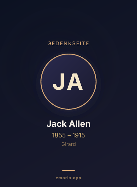 Gedenkportrait von Jack Allen